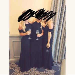 Black Watters Deni Bridesmaid Dress